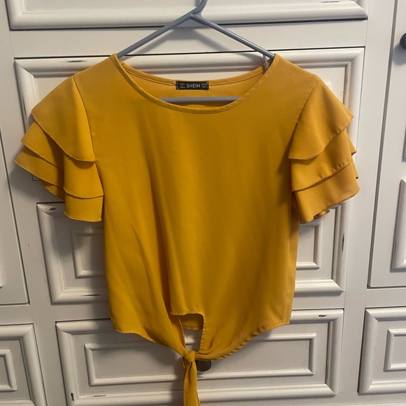 SHEIN Tops - **Buy 4 Get 1 Free. $5 times only!  Flutter Sleeve Ruffled Blouse